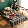 England Green Plaid Tablecloth Christmas Table Cloth Checkered Fabric Geometry Round Rectangular Cover For Holiday Picnic