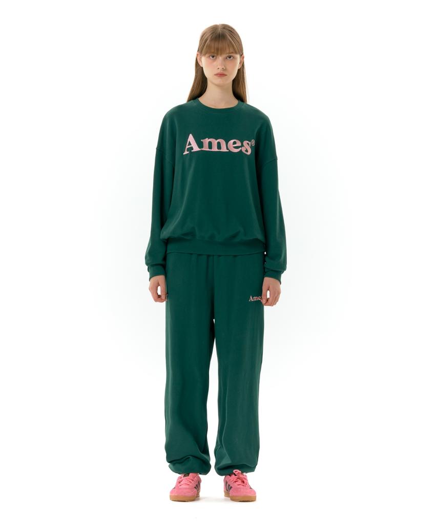 AMES-WORLDWIDE Basic Logo Sweatpants Green (Am2Dfupa03A)