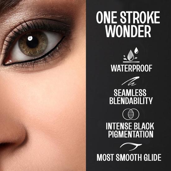 FASHION COLOUR Насыщенный черный каял с функцией растушевки | Стойкость 12 часов | Водостойкая и не размазывается | 3-в-1 каял + подводка для глаз + тени для век Smokey