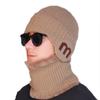 Men's Winter Wool Hat Earmuffs Plus Velvet Thickened Outdoor Warm Windproof Coldproof Knitted Hat