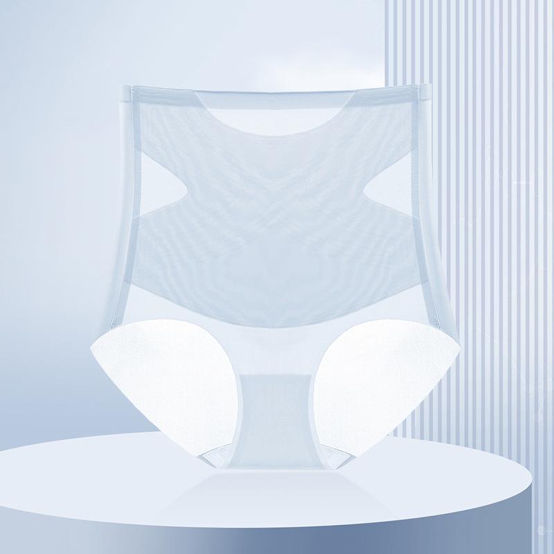 Ультратонкие трусики с высокой талией, трусики с контролем живота, утягивающие трусы, сексуальное прозрачное нижнее белье, женское интимное белье