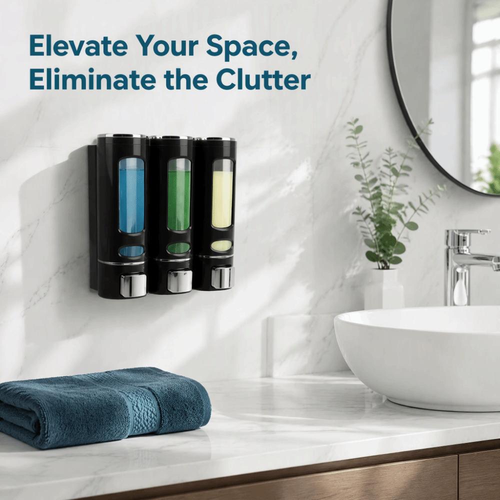 White Black Shampoo Dispenser Plastic Body Wash Dispenser Convenient Soap Dispenser Home Hotel