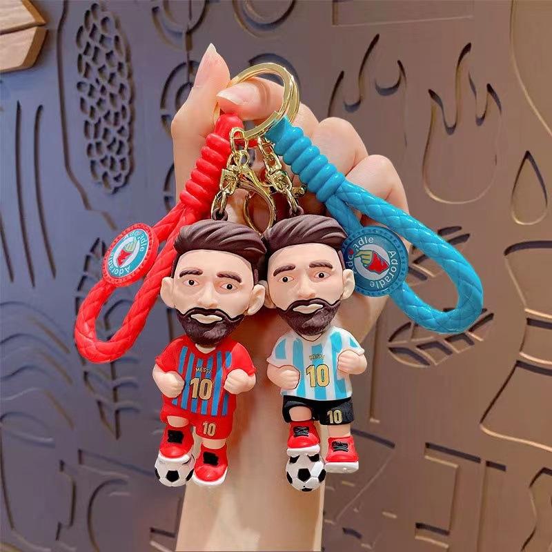 Кулон-брелок в виде футбольной звезды, трехмерная кукла, подвеска для ключей от машины, сумки, детская игрушка