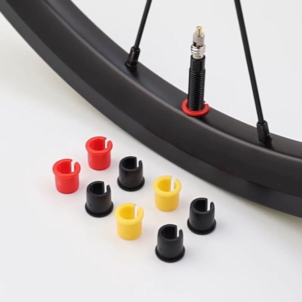 4pcs Wheel Rim Bicycle Valve Hole Adapter Lightweight Inner Tube Adapter Rubber Plug Road Bicycle