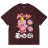 230 Gsm 100% Cotton Pokemon V7 Kirby Print Unisex Heavy Cotton T Shirt