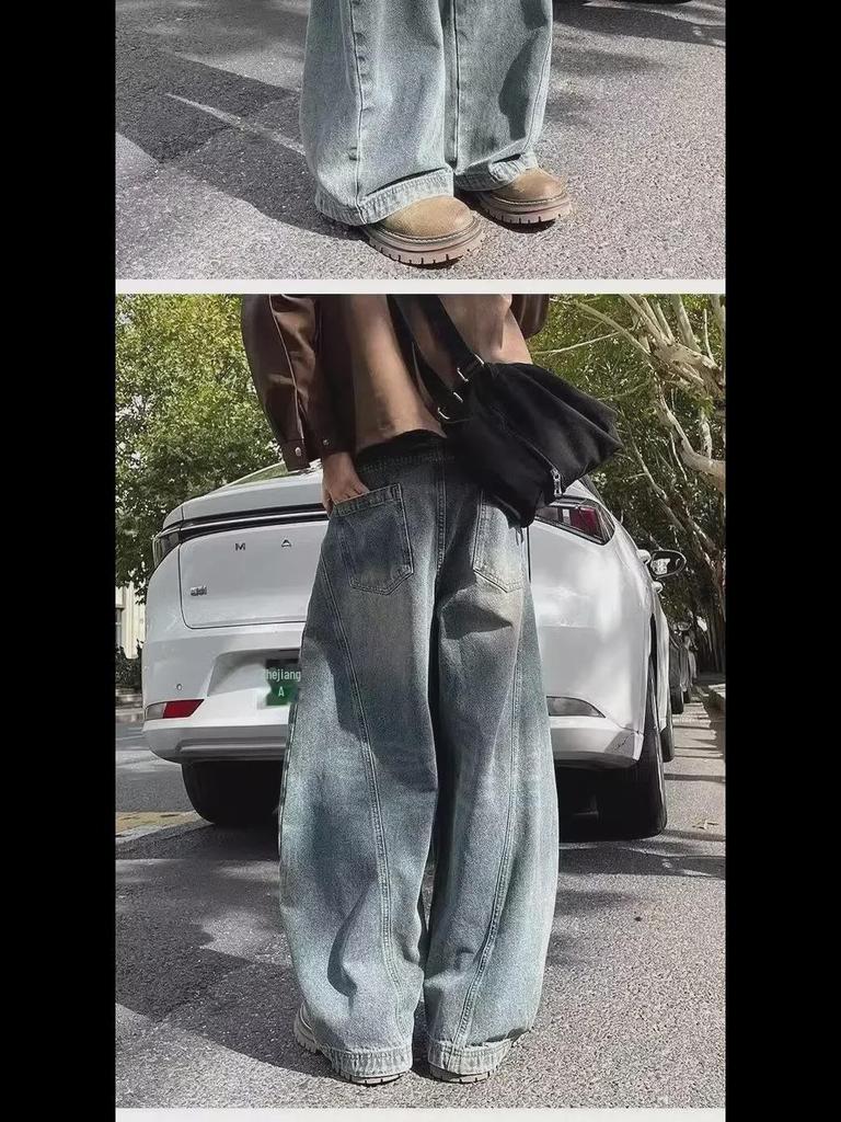 Джинсы прямого кроя для мальчиков 2024 года — модные повседневные брюки Scimitar на весну и осень