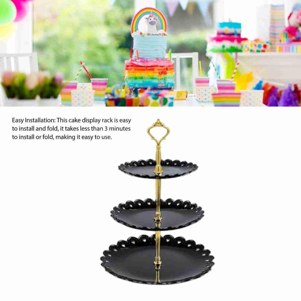 Plastic Material Dessert Tray Stand Luxurious Design Cupcake Tower Stand Celebration
