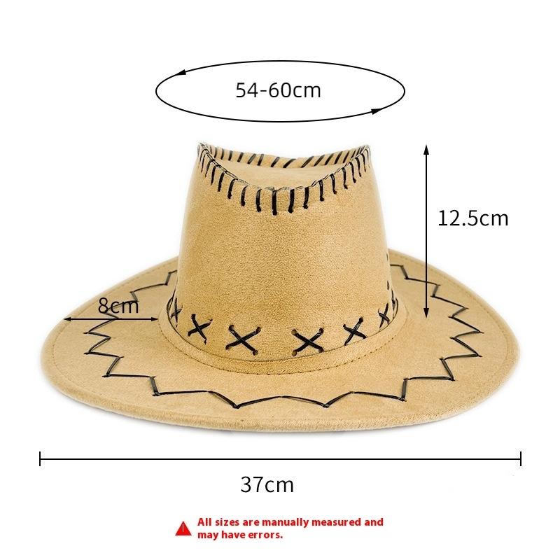 Женская Мужская Ковбойская Шляпа Западная Замшевая Шляпы Ковбоя Вест Вечеринка Карнавальный Головной Убор Унисекс Кепка Аксессуары