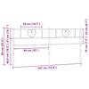 Replacement Headboard Metal Black 180 cm