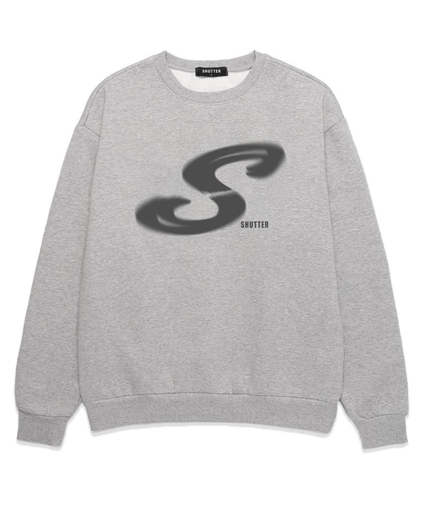 SHIRTER S Logo Oversized Sweatshirt (Sls016) Melange Grey