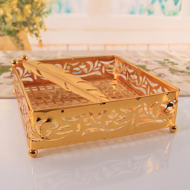 Новая европейская ins сплавная коробка, бумажная скрепка для западного ресторана, отеля, простая кофейная table для гостиной, дома, вытягивание бумаги с перьями