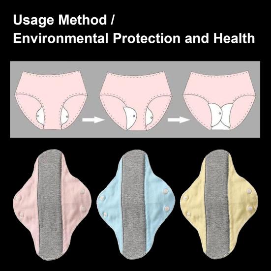Многоразовые водонепроницаемые прокладки от недержания с асептической технологией на основе графена, моющиеся, менструальные тканевые прокладки для ухода за пожилыми