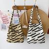 Trendy Large Capacity Striped Canvas Shoulder Bag For Young Women In Chic Colors