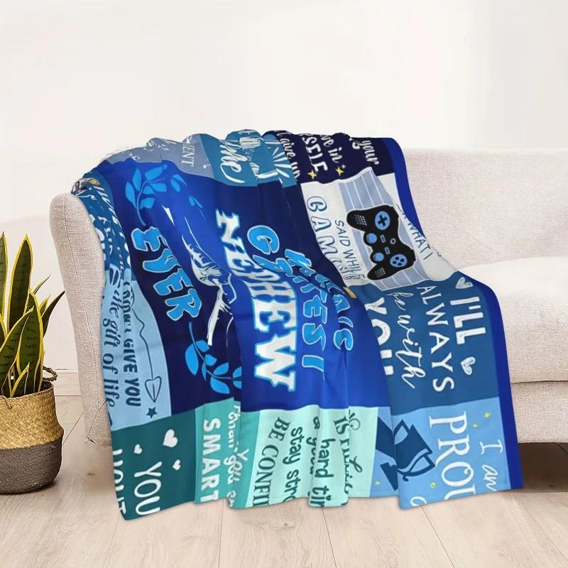 My Nephew Blanket From Aunt Uncle Blanket for Nephew, Nephew Gifts From Uncle Idea Gifts Soft Flannel Throw Blanket 80"x 60"