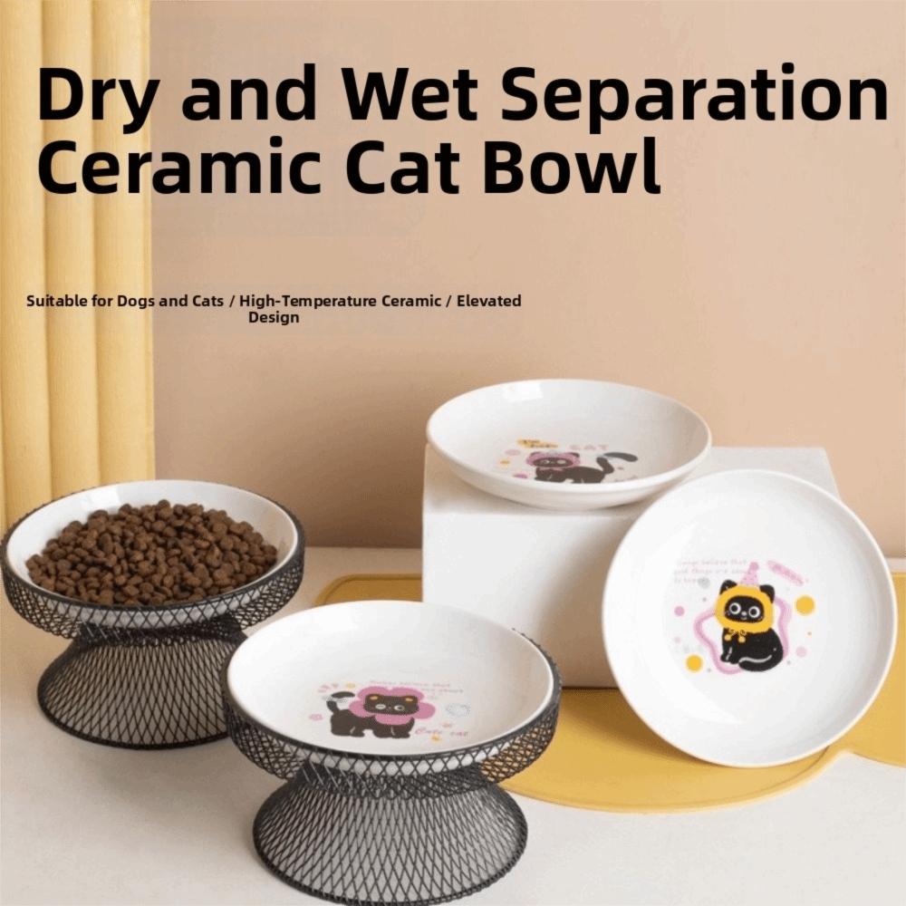 Non-Slip Elevated Pet Bowl No Spill Cat Feeding Station Pet Feeder Multi Pet Household