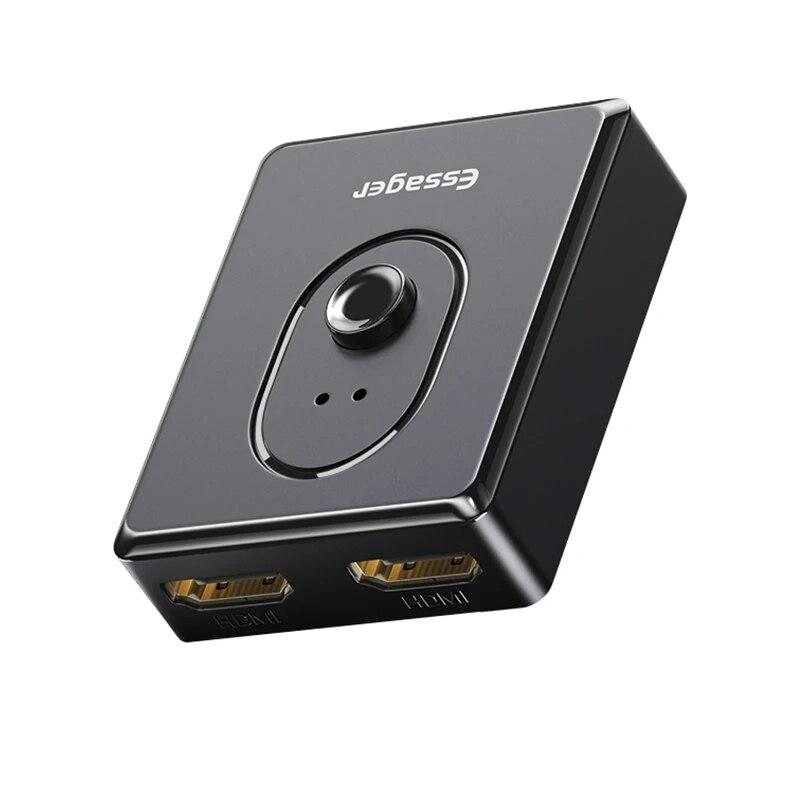 Essager HDMI-совместимый разветвитель 4K 2,0 HDMI-совместимый коммутатор 1X2/2X1 адаптер 2 в 1 выходной преобразователь для PS4 HD TV Box