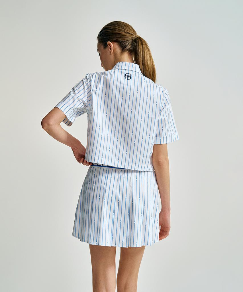 SERGIO TACCHINI W Colonna Striped Crop Shirt