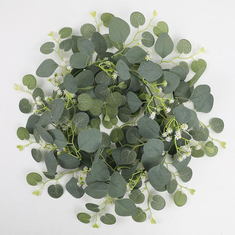 Искусственные листья эвкалипта, искусственные зеленые растения из ротанга, искусственные цветы, лианы для потолка, украшения для вечеринок на открытом воздухе