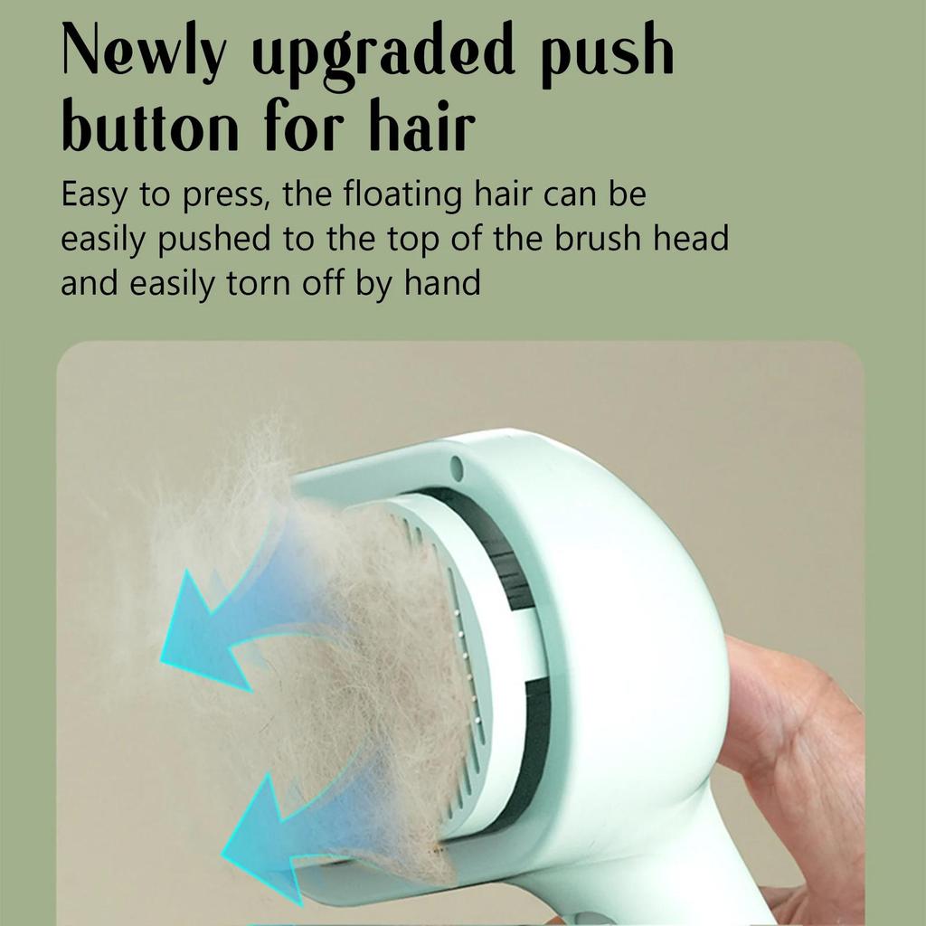 Расческа для собак Паровая массажная щетка для питомцев Круглая головка Зубья Спрей Удаление шерсти для кошек Собак Аксессуары