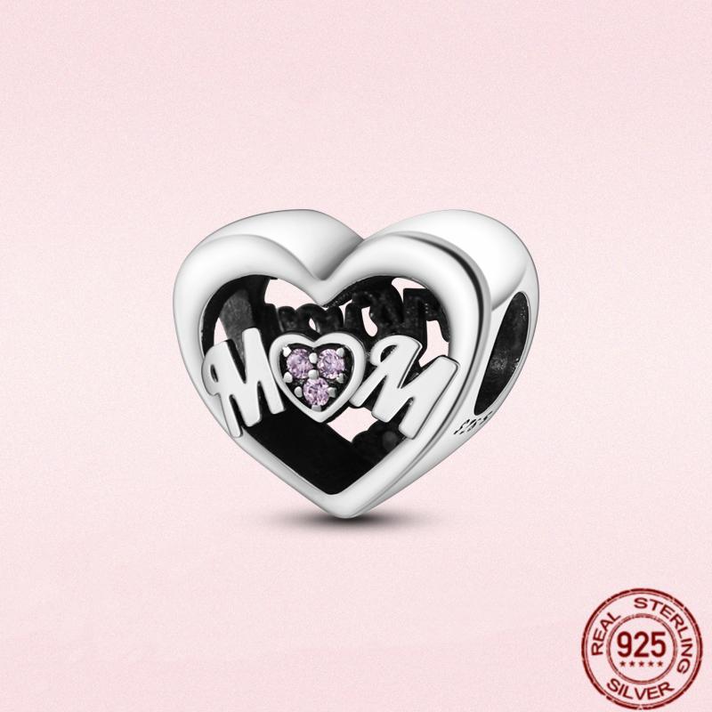 Круглые бусины в виде сердца из стерлингового серебра 925 пробы с изображением животных подходят для оригинального модного браслета-подвески DIY, модное серебро 925 пробы для изготовления ювелирных изделий