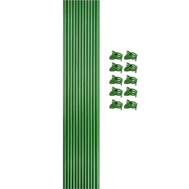 Bendable Plant Support Bracket 22Pcs Plastic Metal Garden Stakes With Secure Clamps For Indoor Outdoor Gardening Use