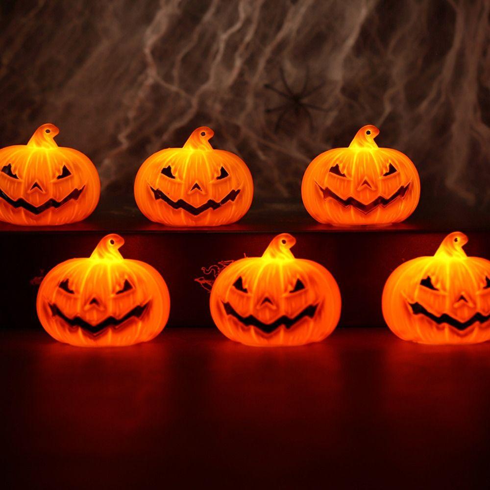 ABS Pumpkin Lamp Horror Props Candle Lamp New Ghost Festival Decoration  Party Supplies