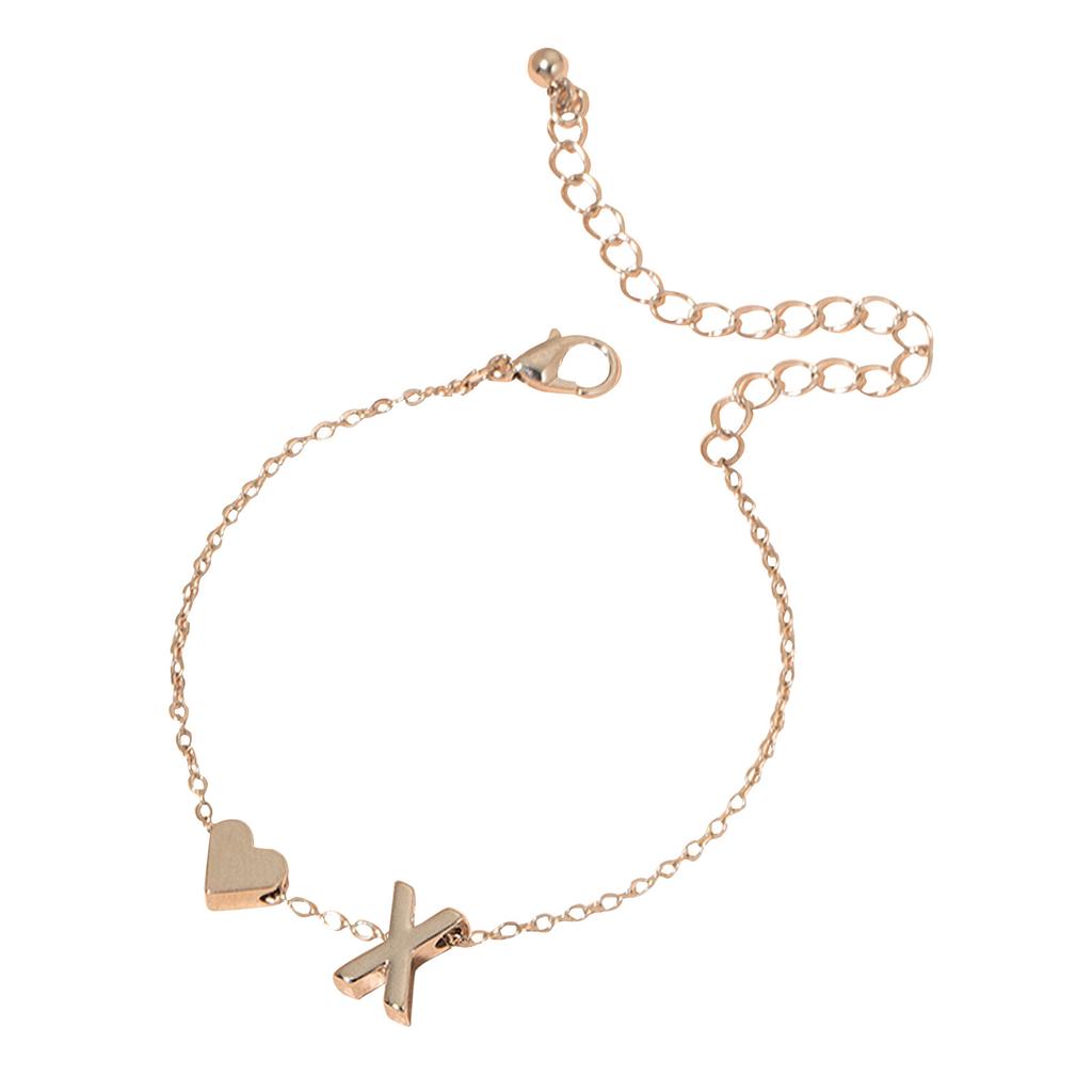 Initial Heart Bracelet Heart Letter Bracelet Personalized Monogram Bracelet 1 Pc