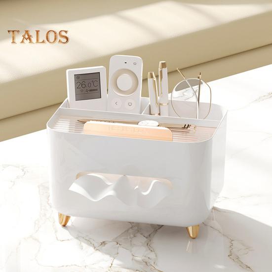 Многофункциональный держатель для крышек коробок салфеток с отделениями для хранения, вместительный прямоугольный органайзер для салфеток