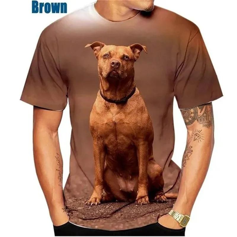 Новые летние футболки с 3D принтом «Бульдог», повседневная мужская и женская одежда с короткими рукавами, топ