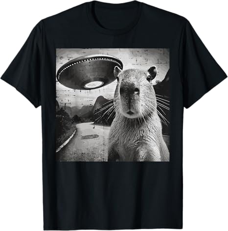 Capybara Alien UFO Encounter T-shirt