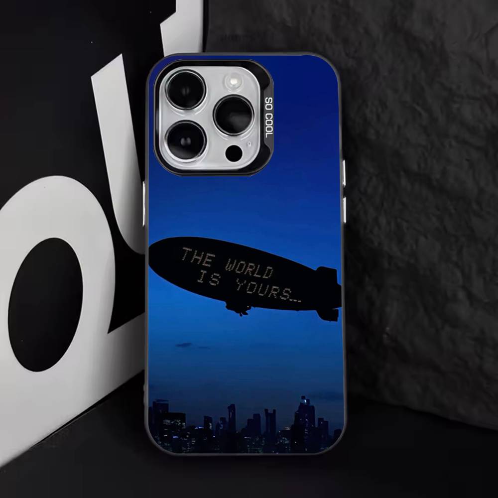 Мир твой S-Чехол для телефона Scarface для iPhone 17,16,15,14,13,12,11,Pro,XS,Max,Plus,Mini,SE4,E IMD Матовый черный