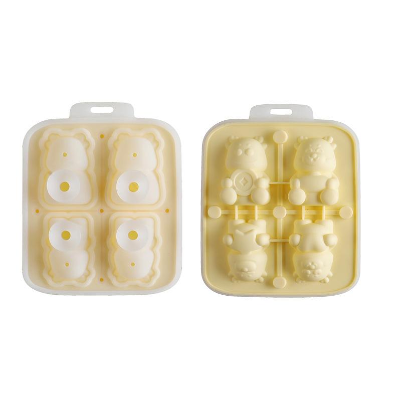 Силиконовый лоток для льда с рисунком, мини-формы для льда с крышкой, легкосъемные лотки для льда для виски, коктейлей, без BPA