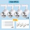Комплект светодиодных трековых светильников COB Track Lighting Настенный светильник Rail 220V Spot Lights Светодиодные трековые светильники Spotlight Магазин одежды Магазин Главная
