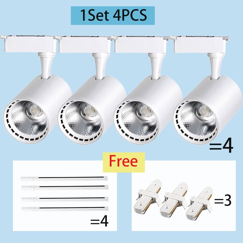 Комплект светодиодных трековых светильников COB Track Lighting Настенный светильник Rail 220V Spot Lights Светодиодные трековые светильники Spotlight Магазин одежды Магазин Главная