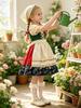 Bavarian Dirndl Dress for Kids Munich Oktoberfest Traditional German Costume New Style