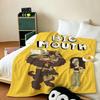 Movie B Big M Mouth Throw Soft Warm Flannel Fleece Throw Blanket for Sofa Bed Travel Home