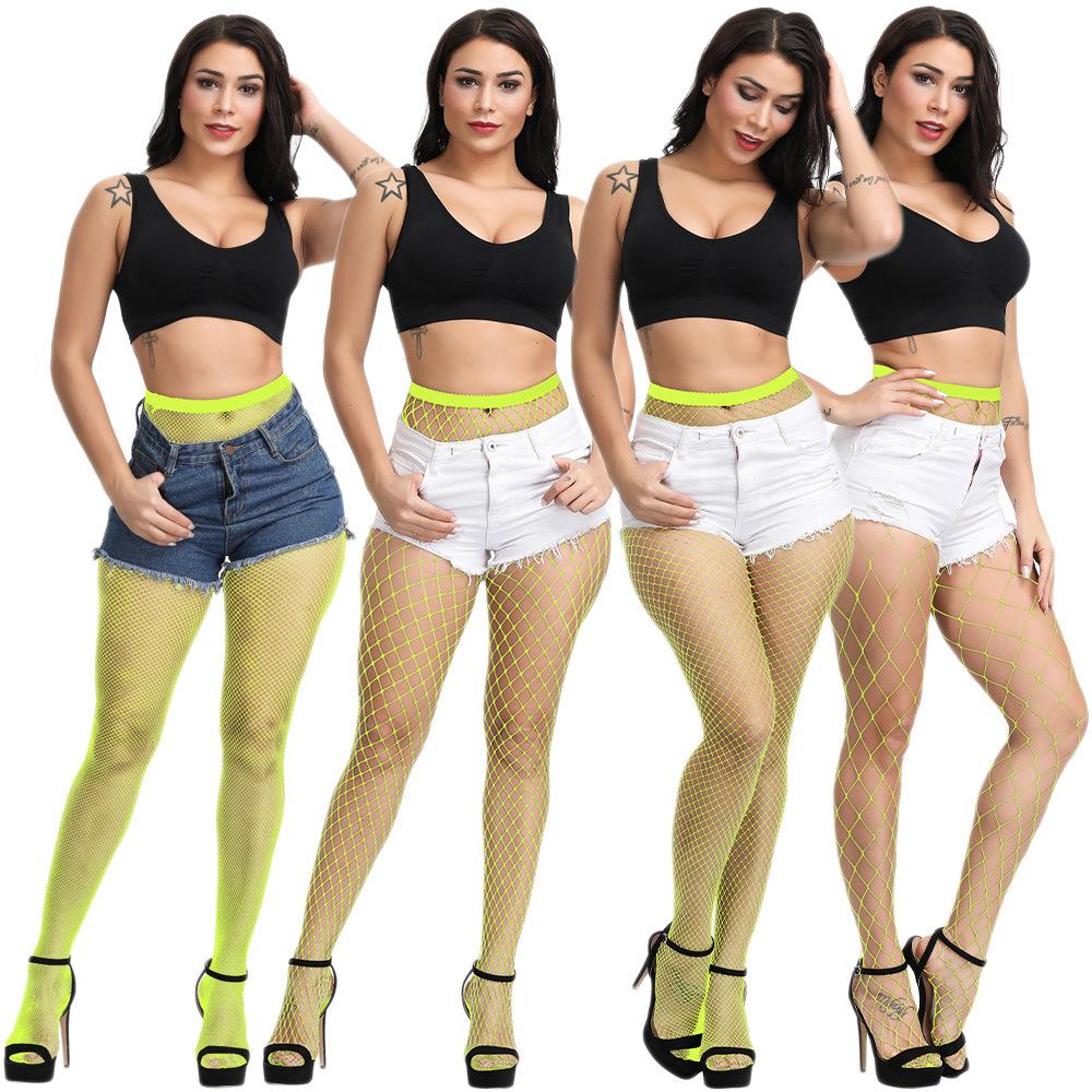 Toe-reinforced fishnet tights, trendy internet celebrity socks, ripped jeans, small mesh, medium mesh, super elastic large mesh fishnet pantyhose
