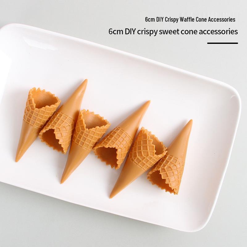Crispy Cone Ice Cream Holder DIY Toy with Cream Glue Accessories