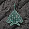 Men's Zircon Christmas Tree Hip-Hop Pendant Necklace - European & American Trendy High-End Jewelry
