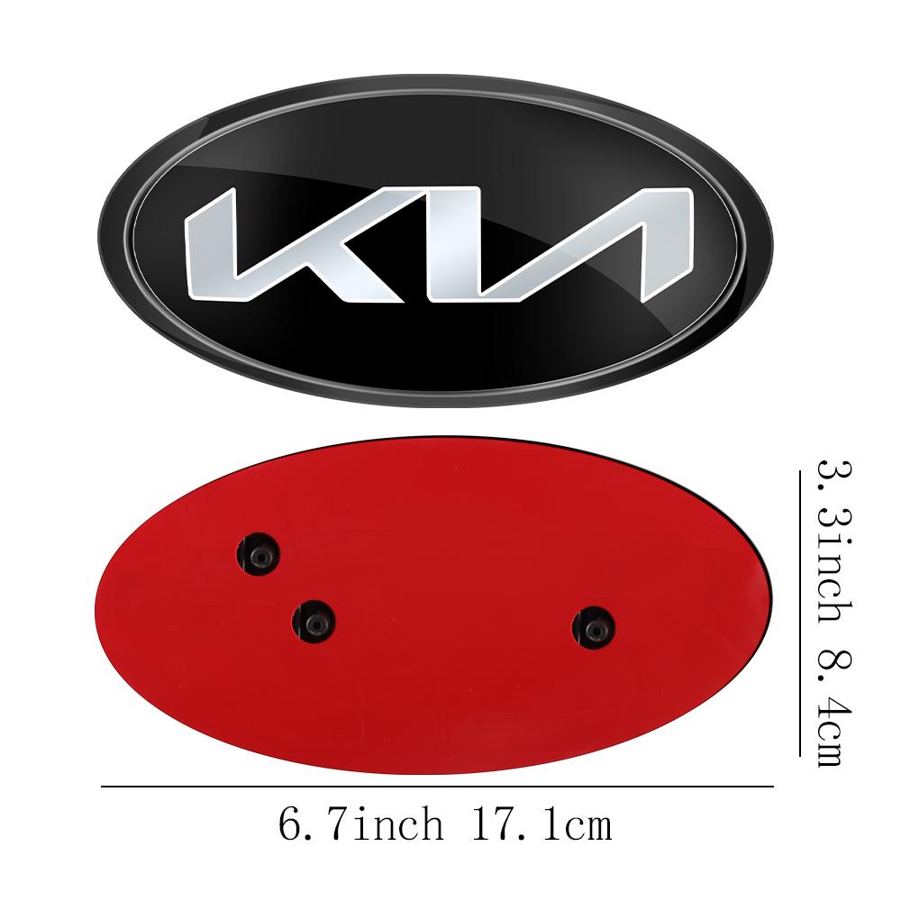 AABIU1 Car Front Hood Emblem Rear Badge Logo Sticker For KIA Sportage Ceed Sorento Cerato Optima Picanto Rio Soul K5 Stonic Niro Forte