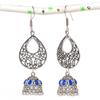 Natural Indian Look Jhumki Gemstone Silver Tribal Bali Earring 2.80" G2d84