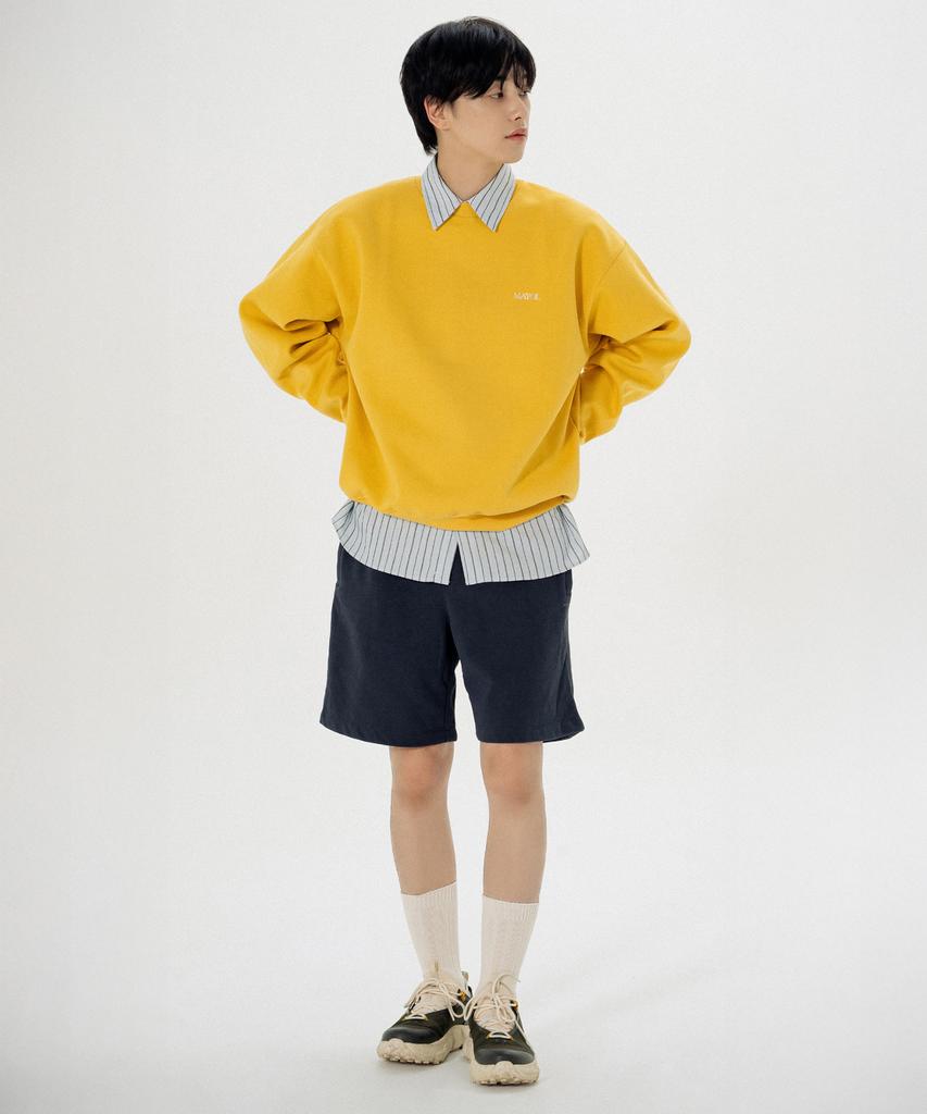 MAYOL Logo Embroidered Double-Sided Sweatshirt_Yellow