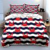 Quirky crabs on waves. Bedding sets Duvet covers Pillowcases(1* Duvet Cover 2* Pillowcases without duvet insert)
