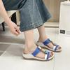 Мода 2024 Лето Повседневная обувь на платформе для женщин Открытый носок Женские тапочки на танкетке Ретро Поддержка свода стопы Ортопедические женские сандалии