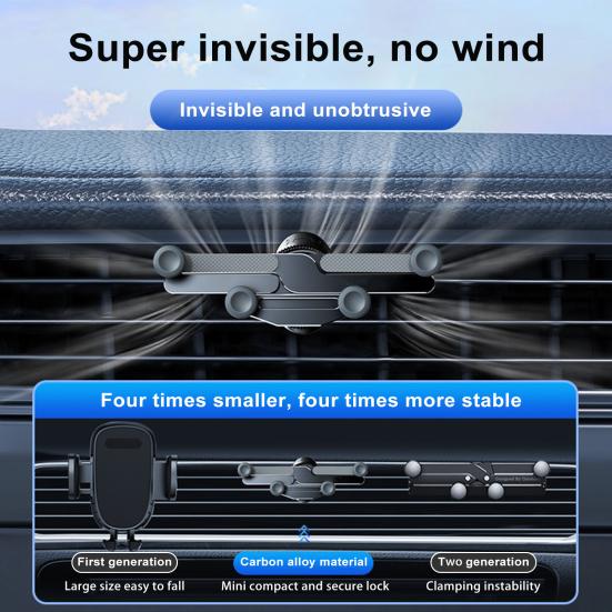 Сплавный мини-автомобильный кронштейн с автоматической блокировкой, безопасный складной, элегантный дизайн, прочный, длительный срок службы, держатель для телефона