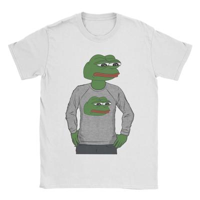 Мужская футболка P-pepe Frog Sad 100% Хлопок Одежда Смешная с коротким рукавом с круглым вырезом Футболки Большого размера Футболка