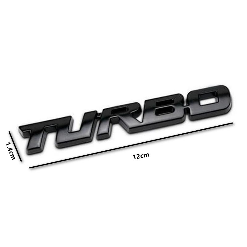 Metal Turbo Logo Sticker To Car Styling Full Body Decoration And Decals Exterior Letter Rear Trunk Emblem For Motorcycle Racing