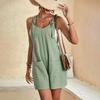 Women's Sleeveless Romper Summer Casual Short Overalls Loose Cotton Jumpsuit