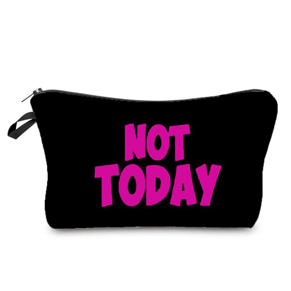 Женская косметичка с принтом английского алфавита Органайзер для туалетных принадлежностей Дорожный чехол для хранения 6696