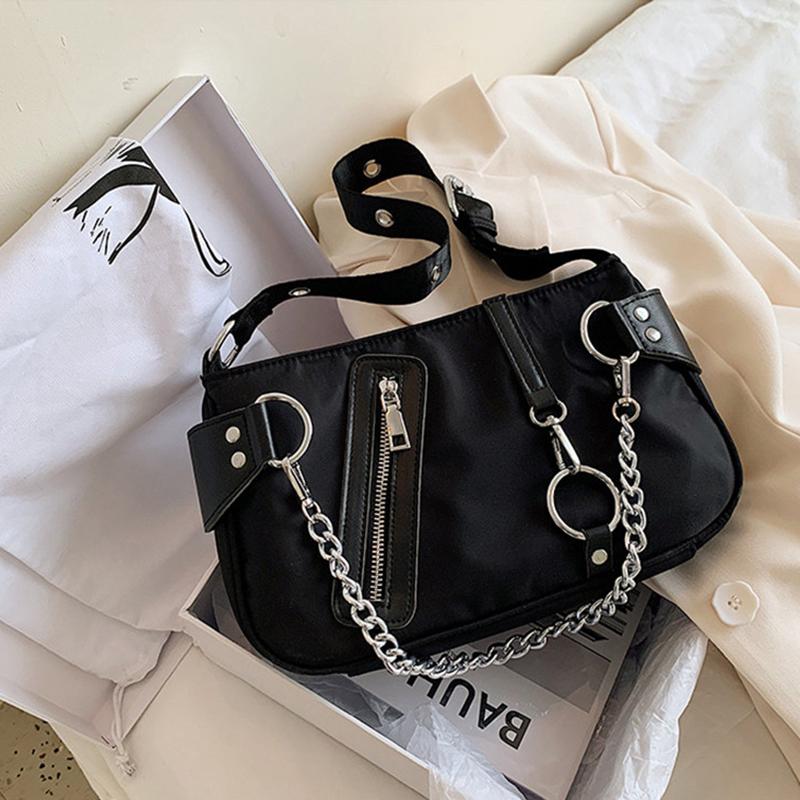 Винтажная женская сумка с цепочкой, роскошные дизайнерские сумки, нейлоновая сумка-мессенджер, ретро-тоут